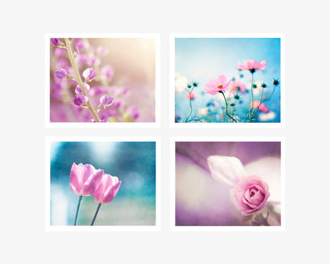 Blue Pink Photography, Set of 4
