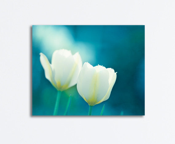 Teal Flower Photography Canvas by carolyncochrane.com