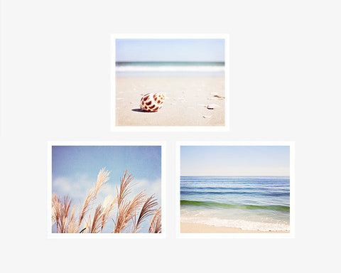 Blue Beach Photography, Set of 3