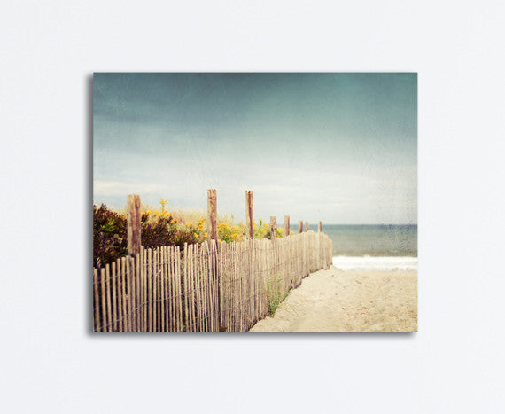Beach Fence Landscape Canvas by carolyncochrane.com
