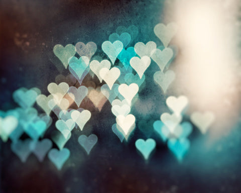 Teal Abstract Hearts Picture by carolyncochrane.com