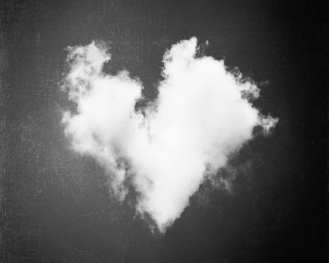Black and White Heart Photograph