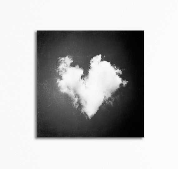 Black and White Heart Canvas Photography by carolyncochrane.com