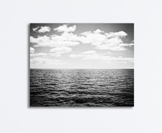 Black and White Seascape Canvas by carolyncochrane.com