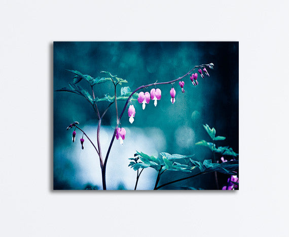 Dark Blue Pink Flower Canvas Photography by carolyncochrane.com