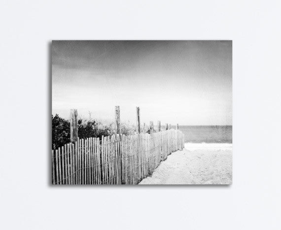 Black and White Beach Photography Canvas by carolyncochrane.com