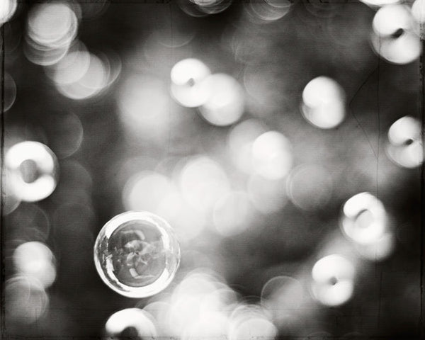 Bubble Photography by carolyncochrane.com | Black and White Bathrom and Laundry Art