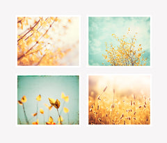 Mint Green Yellow Nature Art by carolyncochrane.com