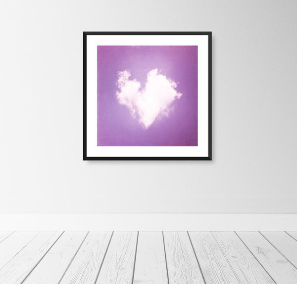 Purple Nursery Heart Art by carolyncochrane.com