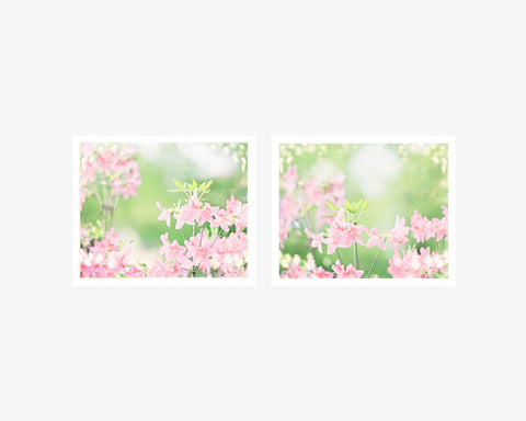 Pink Green Floral Nursery Art by carolyncochrane.com
