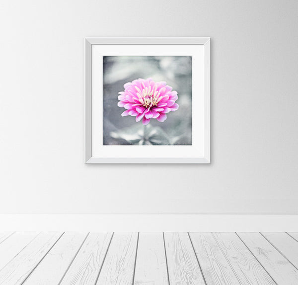 Pink Grey Flower Art Decor by carolyncochrane.com