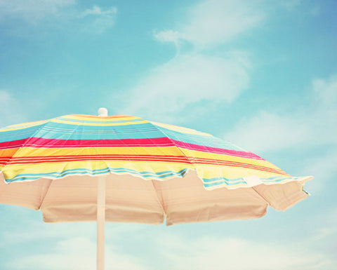 Beach Umbrella Art Print by carolyncochrane.com