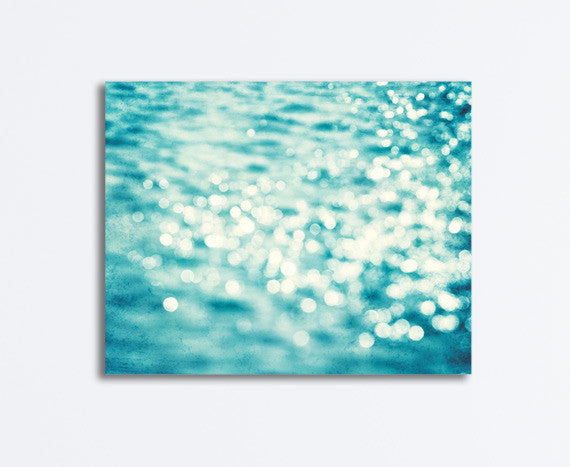 Aqua Water Sparkle Canvas by carolyncochrane.com