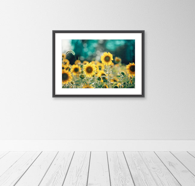 Floral original 5  Sunflower field 12X16 canvas painting – Sarah Gohman  Art & Design