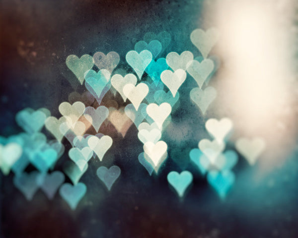 Teal Abstracts Heart Picture by carolyncochrane.com